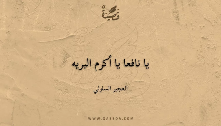 قصيدة يا نافعا يا أكرم البريه