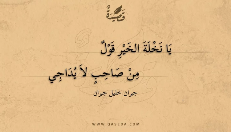 قصيدة يا نخلة الخير قول