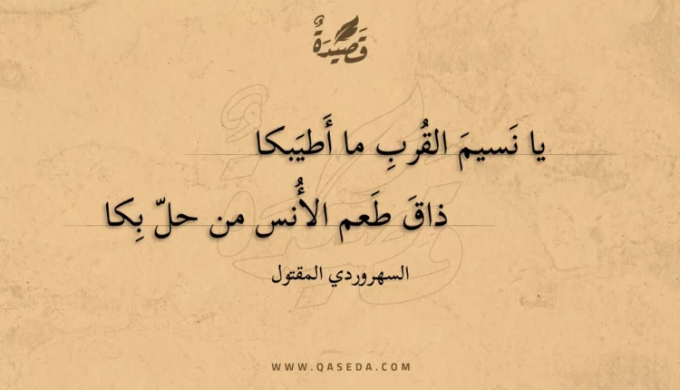 قصيدة يا نسيم القرب ما أطيبكا