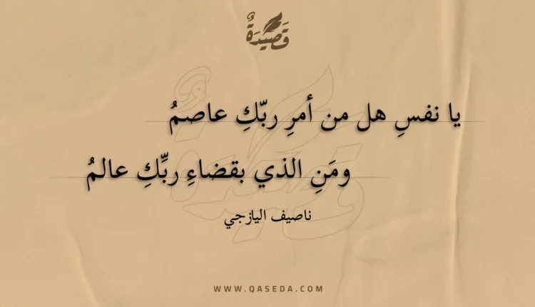 قصيدة يا نفس هل من أمر ربك عاصم