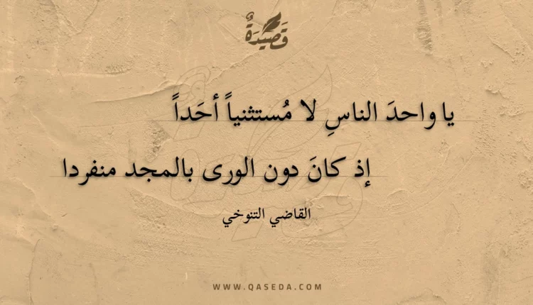 قصيدة يا واحد الناس لا مستثنيا أحدا