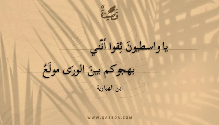 قصيدة يا واسطيون ثقوا أنني