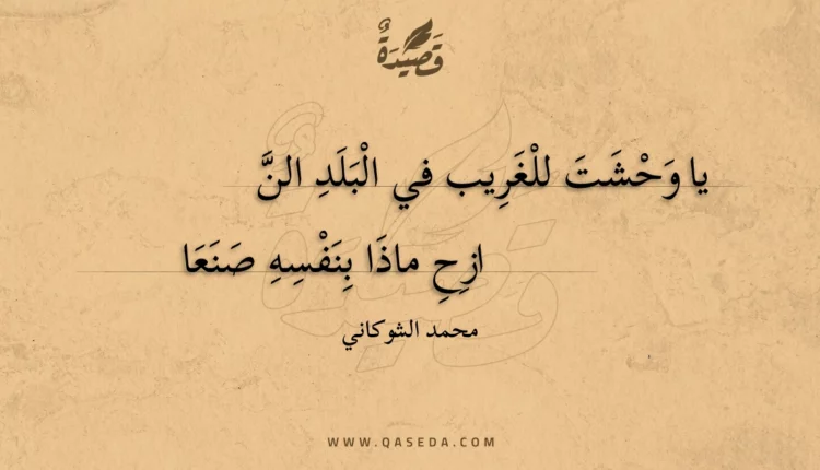 قصيدة يا وحشت للغريب في البلد