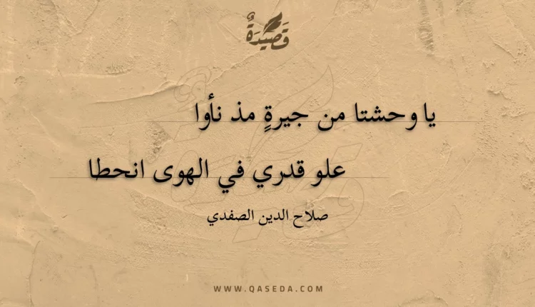 قصيدة يا وحشتا من جيرة مذ نأوا
