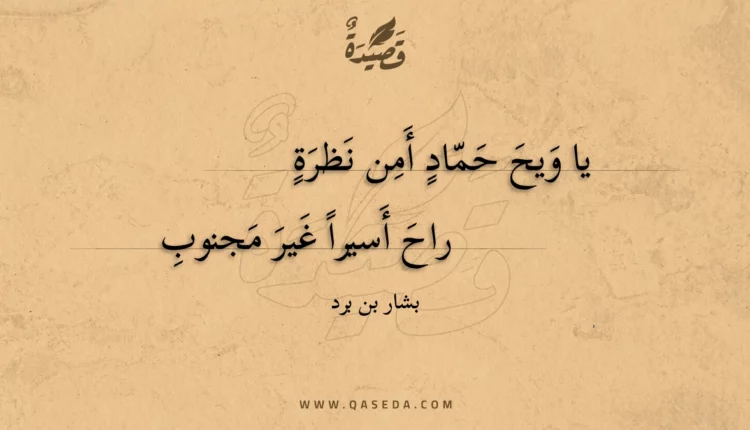 قصيدة يا ويح حماد أمن نظرة