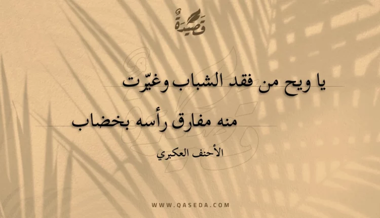 قصيدة يا ويح من فقد الشباب وغيرت