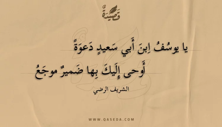 قصيدة يا يوسف ابن أبي سعيد دعوة