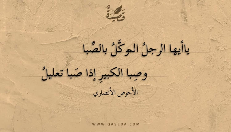 قصيدة ياأيها الرجل الموكل بالصبا