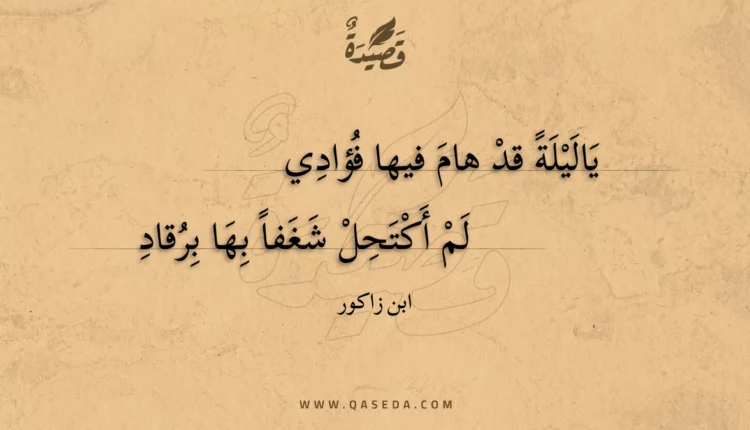 قصيدة ياليلة قد هام فيها فؤادي