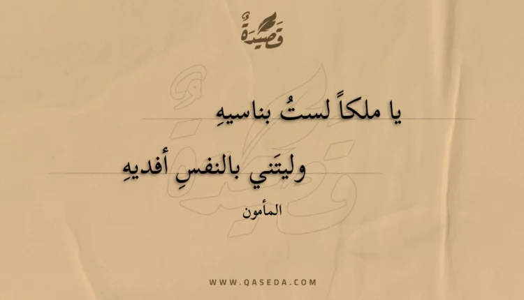 قصيدة ياملكاً لست بناسيه