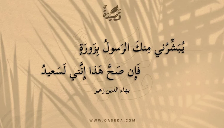 قصيدة يبشرني منك الرسول بزورة