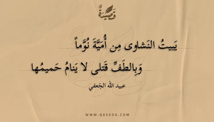 قصيدة يبيت النشاوى من أمية نوما