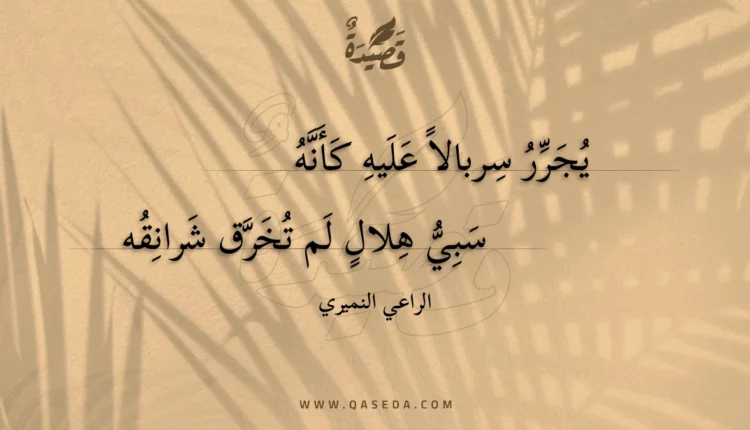 قصيدة يجرر سربالا عليه كأنه