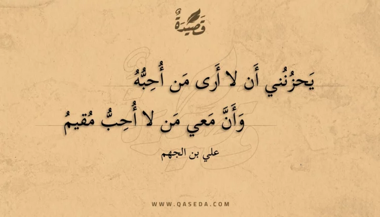 قصيدة يحزنني أن لا أرى من أحبه
