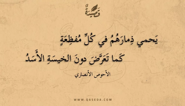 قصيدة يحمي ذمارهم في كل مفظعة
