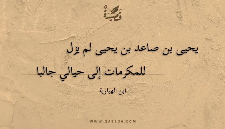 قصيدة يحيى بن صاعد بن يحيى لم يزل