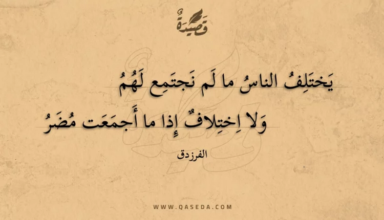 قصيدة يختلف الناس ما لم نجتمع لهم