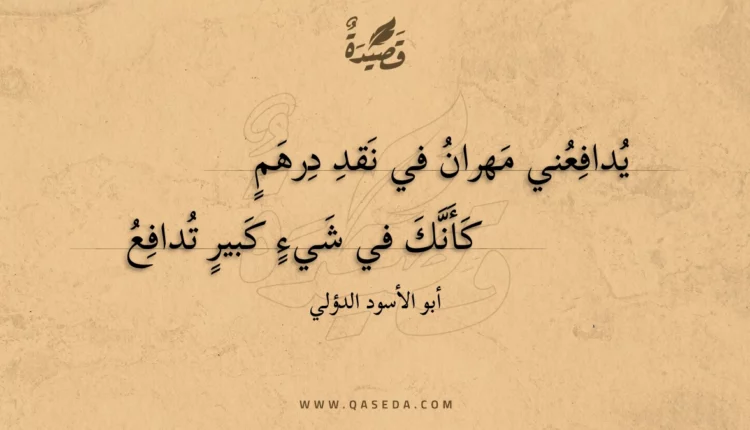 قصيدة يدافعني مهران في نقد درهم