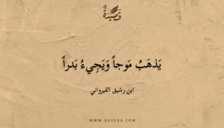 قصيدة يذهب موجا ويجيء بدرا