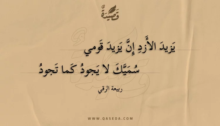 قصيدة يزيد الأزد إن يزيد قومي