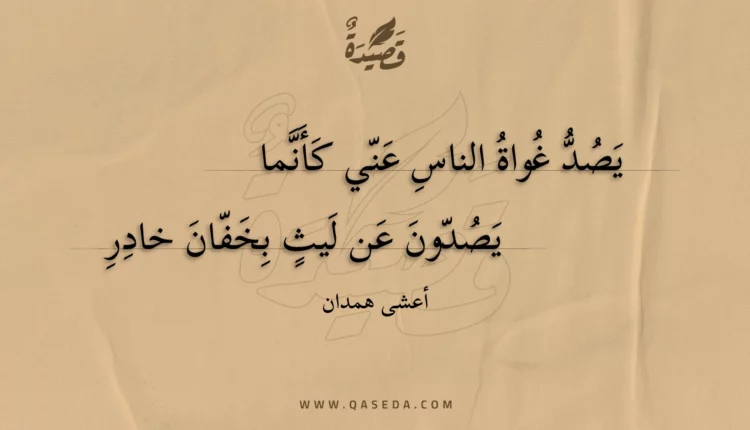 قصيدة يصد غواة الناس عني كأنما