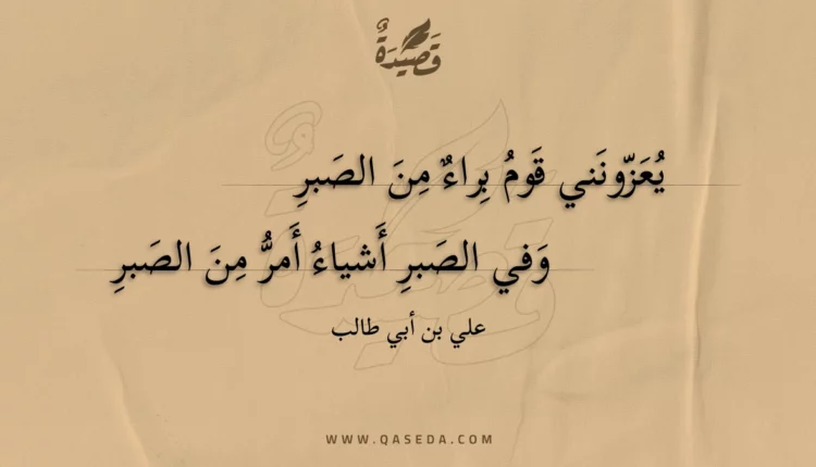 قصيدة يعزونني قوم براء من الصبر