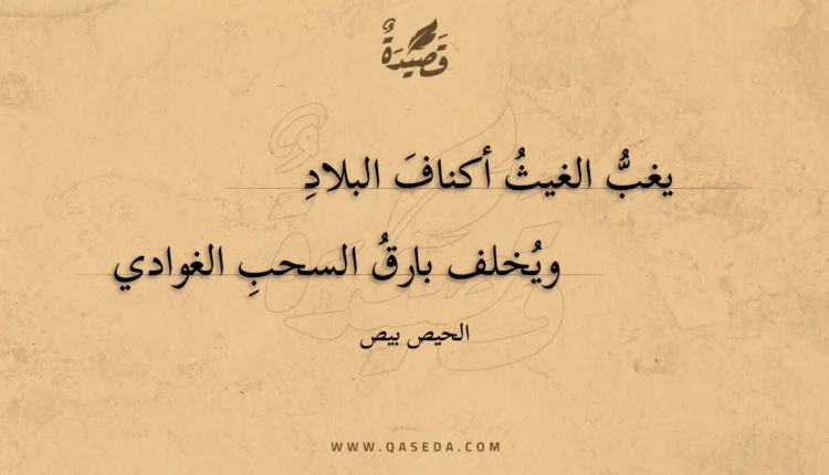 قصيدة يغب الغيث أكناف البلاد