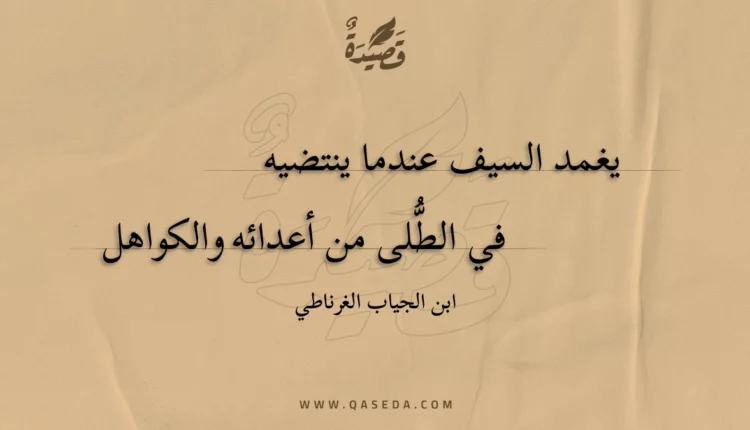 قصيدة يغمد السيف عندما ينتضيه