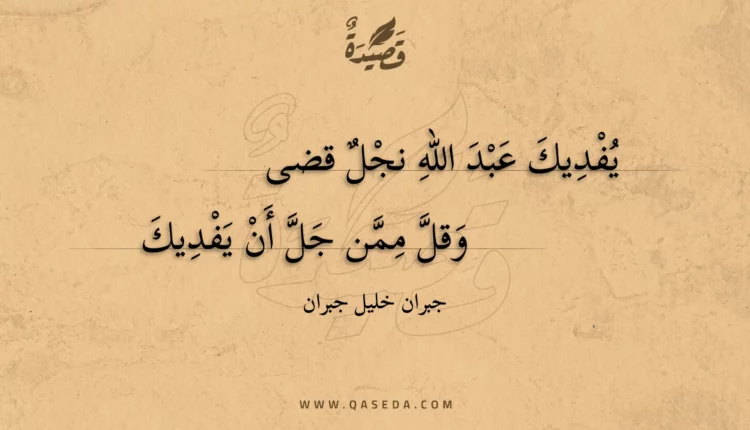 قصيدة يفديك عبد الله نجل قضى