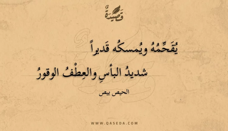 قصيدة يقحمه ويمسكه قديرا