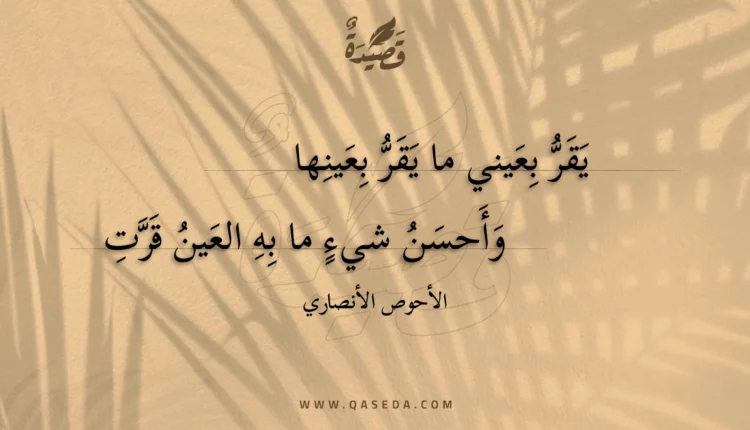 قصيدة يقر بعيني ما يقر بعينها