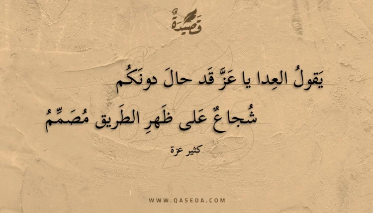 قصيدة يقول العدا يا عز قد حال دونكم
