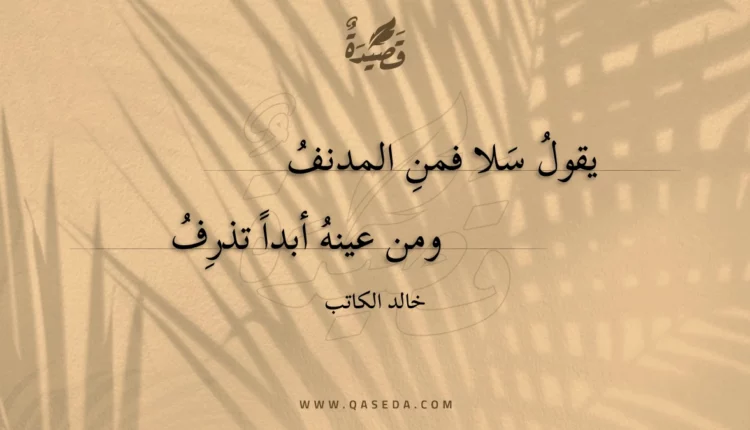 قصيدة يقول سلا فمن المدنف