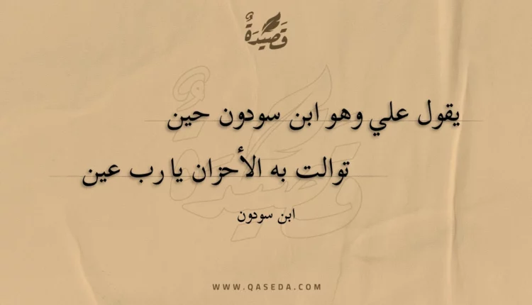 قصيدة يقول علي وهو ابن سودون حين