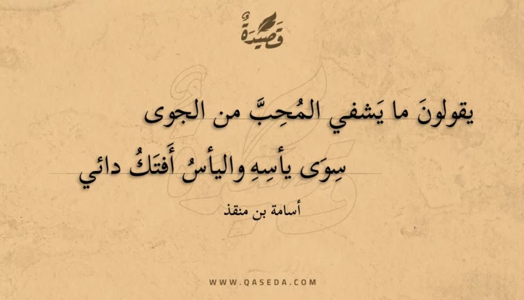 قصيدة يقولون ما يشفي المحب من الجوى