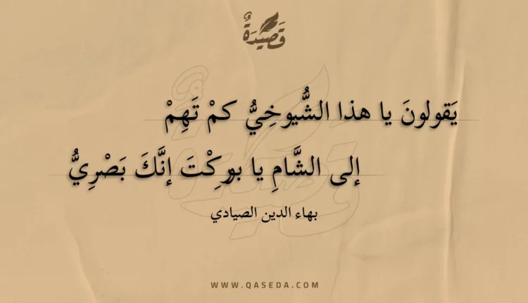 قصيدة يقولون يا هذا الشيوخي كم تهم