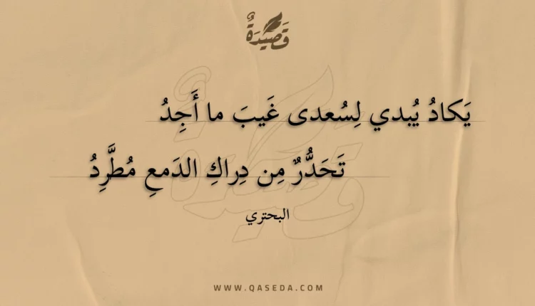 قصيدة يكاد يبدي لسعدى غيب ما أجد