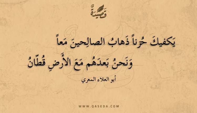 قصيدة يكفيك حزنا ذهاب الصالحين معا