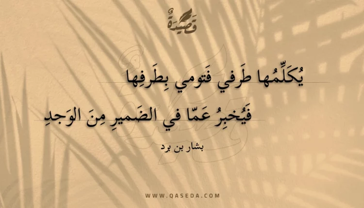 قصيدة يكلمها طرفي فتومي بطرفها
