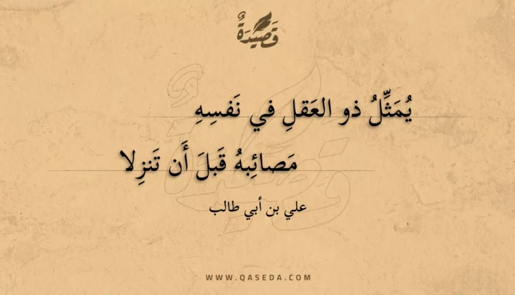 قصيدة يمثل ذو العقل في نفسه