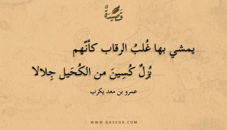 قصيدة يمشي بها غلب الرقاب كأنهم