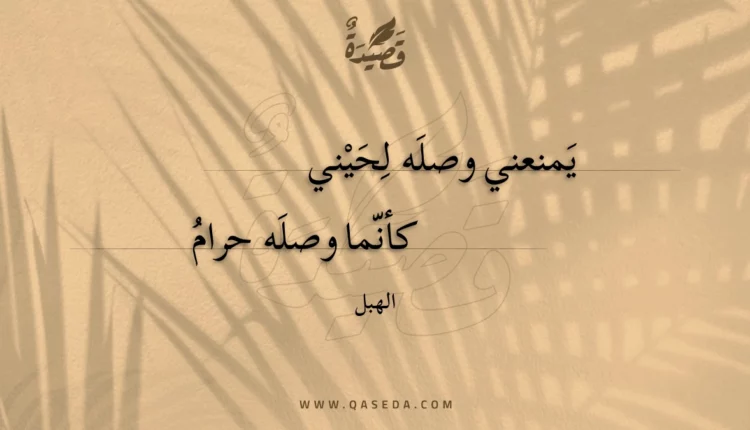 قصيدة يمنعني وصله لحيني