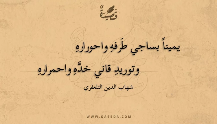 قصيدة يمينا بساجي طرفه واحوراره