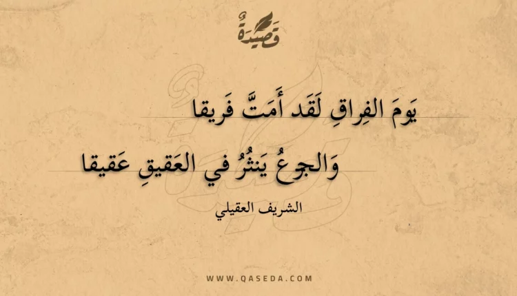 قصيدة يوم الفراق لقد أمت فريقا